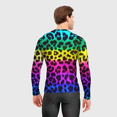 Мужской рашгард Leopard Pattern Neon / 3D-принт – фото 4