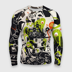 Рашгард мужской Cyber pattern Skull Vanguard Fashion, цвет: 3D-принт