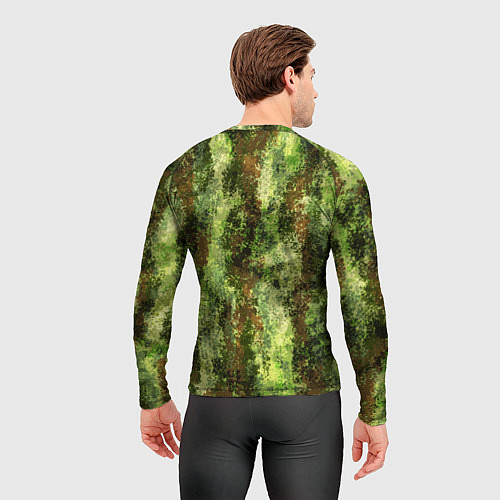 Мужской рашгард Пиксельный камуфляж Шерхан Лес / 3D-принт – фото 4