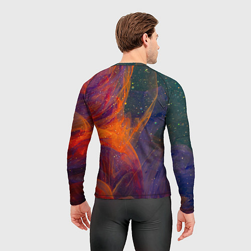 Мужской рашгард Разноцветный абстрактный дым / 3D-принт – фото 4