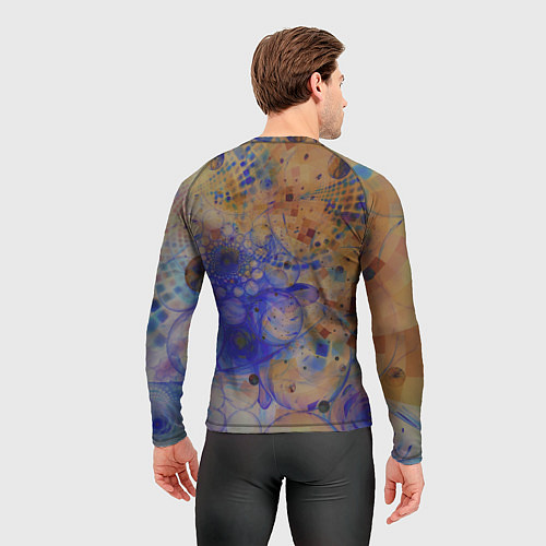 Мужской рашгард Круги, фракталы / 3D-принт – фото 4