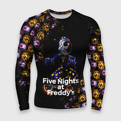 Рашгард мужской Five Nights at Freddys Луна паттерн, цвет: 3D-принт