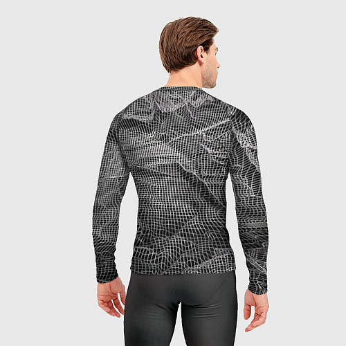 Мужской рашгард Мятая сетчатая ткань Crumpled Mesh Fabric / 3D-принт – фото 4