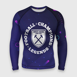 Мужской рашгард Символ West Ham и круглая надпись Football Legends