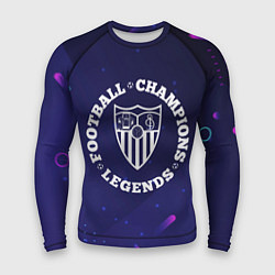 Рашгард мужской Символ Sevilla и круглая надпись Football Legends, цвет: 3D-принт