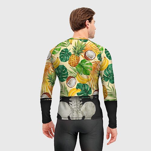 Мужской рашгард Тропики Ритм Джунглей Ананасы Кокосы Бананы / 3D-принт – фото 4