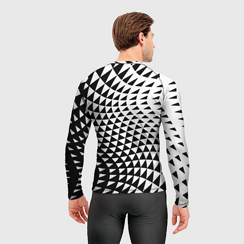 Мужской рашгард Минималистический авангардный паттерн / 3D-принт – фото 4