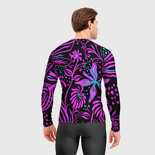 Мужской рашгард Цветочная композиция Fashion trend / 3D-принт – фото 4