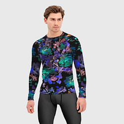 Рашгард мужской Floral pattern Summer night Fashion trend 2025, цвет: 3D-принт — фото 2