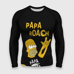 Рашгард мужской Papa Roach, Гомер Симпсон, цвет: 3D-принт