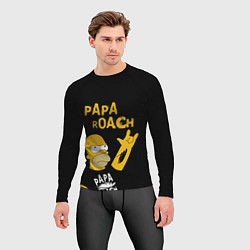 Рашгард мужской Papa Roach, Гомер Симпсон, цвет: 3D-принт — фото 2