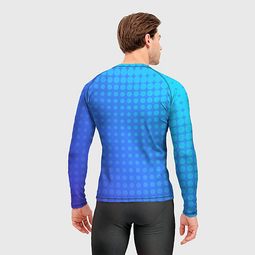 Мужской рашгард Blue gradient / 3D-принт – фото 4