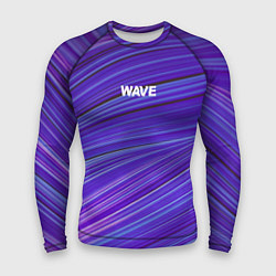 Рашгард мужской Абстрактные волны Wave - фиолетовые, цвет: 3D-принт