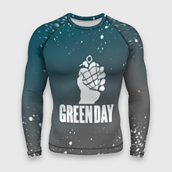 Рашгард мужской Green day - брызги, цвет: 3D-принт