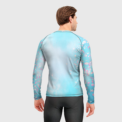 Мужской рашгард Свинка под зонтиком в дождь / 3D-принт – фото 4