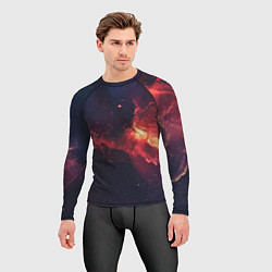 Рашгард мужской Космическое пламя, цвет: 3D-принт — фото 2