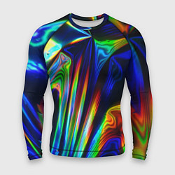 Рашгард мужской Волнообразные абстрактные линии, цвет: 3D-принт