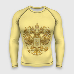 Рашгард мужской Герб России - золото, цвет: 3D-принт