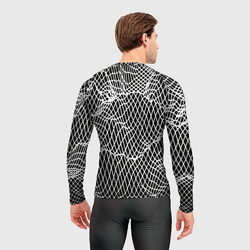 Мужской рашгард Сетчатая текстура ткани / 3D-принт – фото 4