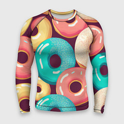 Рашгард мужской Пончики и только пончики, цвет: 3D-принт