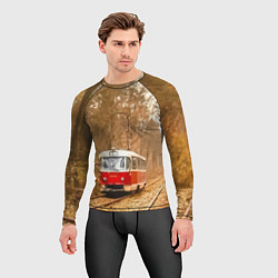 Рашгард мужской Одинокий трамвай - Россия, цвет: 3D-принт — фото 2