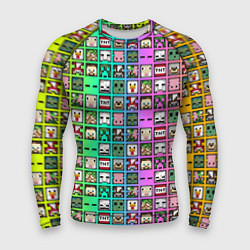 Рашгард мужской Minecraft characters neon, цвет: 3D-принт