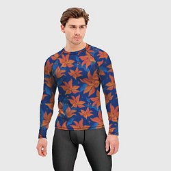 Рашгард мужской Осенние абстрактные цветы, цвет: 3D-принт — фото 2