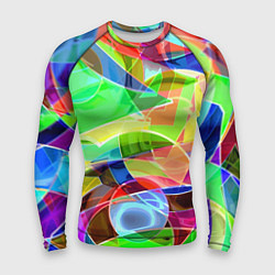 Рашгард мужской Цветная геометрическая композиция - лето, цвет: 3D-принт
