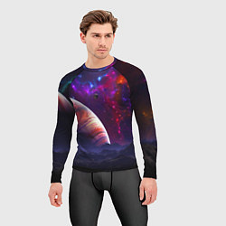 Рашгард мужской Бесконечное космическое пространство - Планета, цвет: 3D-принт — фото 2