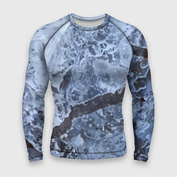 Рашгард мужской Лёд - зимняя текстура, цвет: 3D-принт