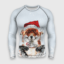 Рашгард мужской Merry Christmas foxy, цвет: 3D-принт
