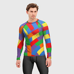 Рашгард мужской Разноцветные текстуры и паттерны, цвет: 3D-принт — фото 2