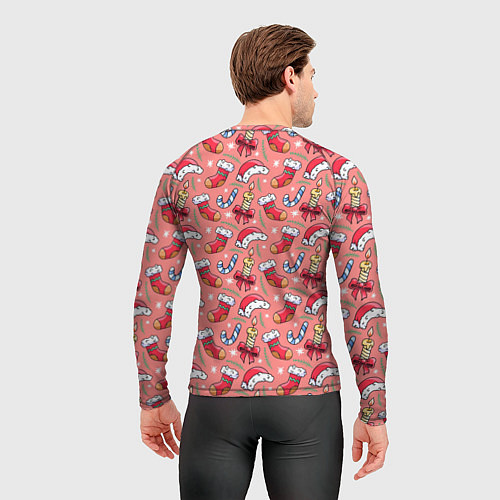 Мужской рашгард Christmas pattern / 3D-принт – фото 4