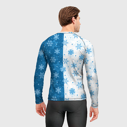 Мужской рашгард Красивые снежинки / 3D-принт – фото 4