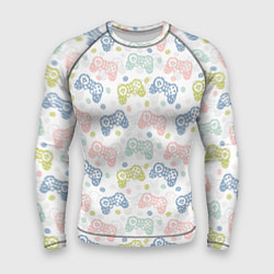 Рашгард мужской Геймпад в горошек, цвет: 3D-принт