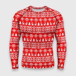 Рашгард мужской New Years winter pattern, цвет: 3D-принт