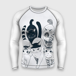 Рашгард мужской Любопытные кошки, цвет: 3D-принт