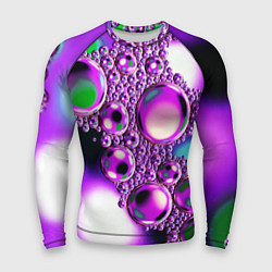 Рашгард мужской Фиолетовые пузыри, цвет: 3D-принт