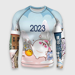 Мужской рашгард Зайчик и цыпленок