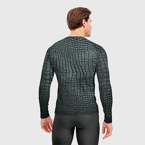 Мужской рашгард Кожа крокодила - fashion / 3D-принт – фото 4