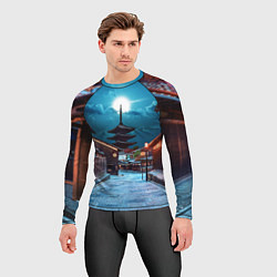 Рашгард мужской Пагода ясака, цвет: 3D-принт — фото 2
