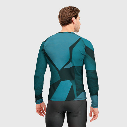 Мужской рашгард Синие камни / 3D-принт – фото 4
