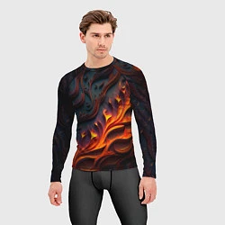 Рашгард мужской Огненный орнамент с языками пламени, цвет: 3D-принт — фото 2