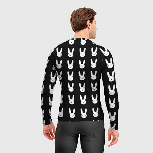 Мужской рашгард Bunny pattern black / 3D-принт – фото 4
