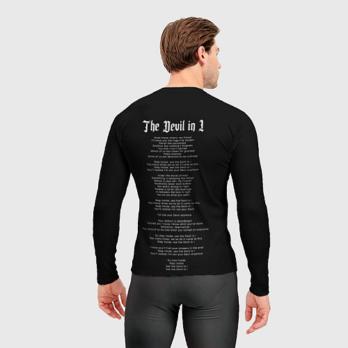 Мужской рашгард Slipknot текст песни The Devil in I / 3D-принт – фото 4