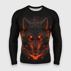 Рашгард мужской Морда огненного волка, цвет: 3D-принт