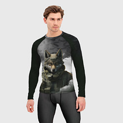 Рашгард мужской Волк в форме, цвет: 3D-принт — фото 2