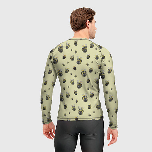 Мужской рашгард Пчелки - паттерн / 3D-принт – фото 4