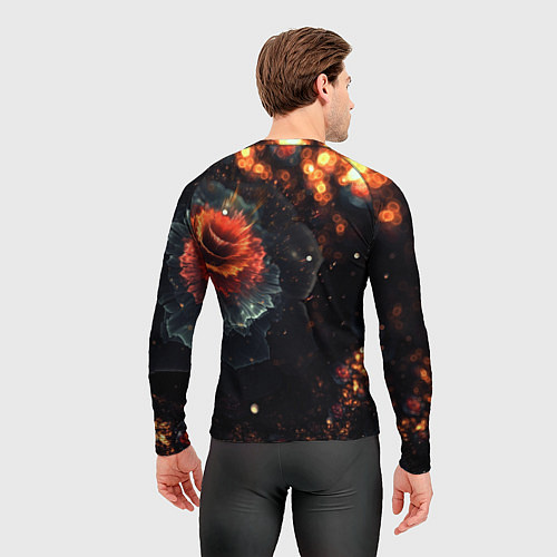 Мужской рашгард Midjourney Цветок вулкан / 3D-принт – фото 4