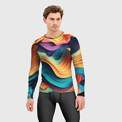 Рашгард мужской Цветной рельеф, цвет: 3D-принт — фото 2